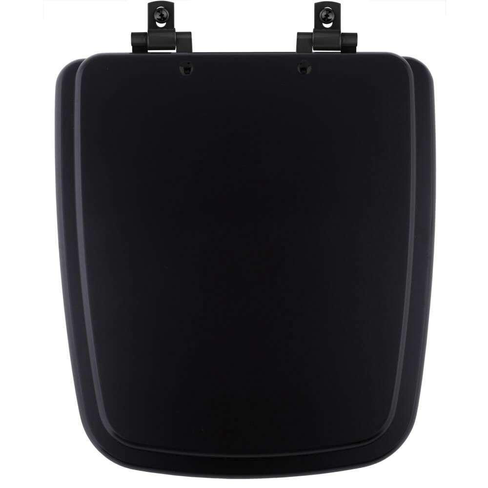 Tampa De Vaso Laqueado Com Amortecedor Boss Matte Black (preto Fosco) Para Bacia Incepa Com Ferragem Preta - 1