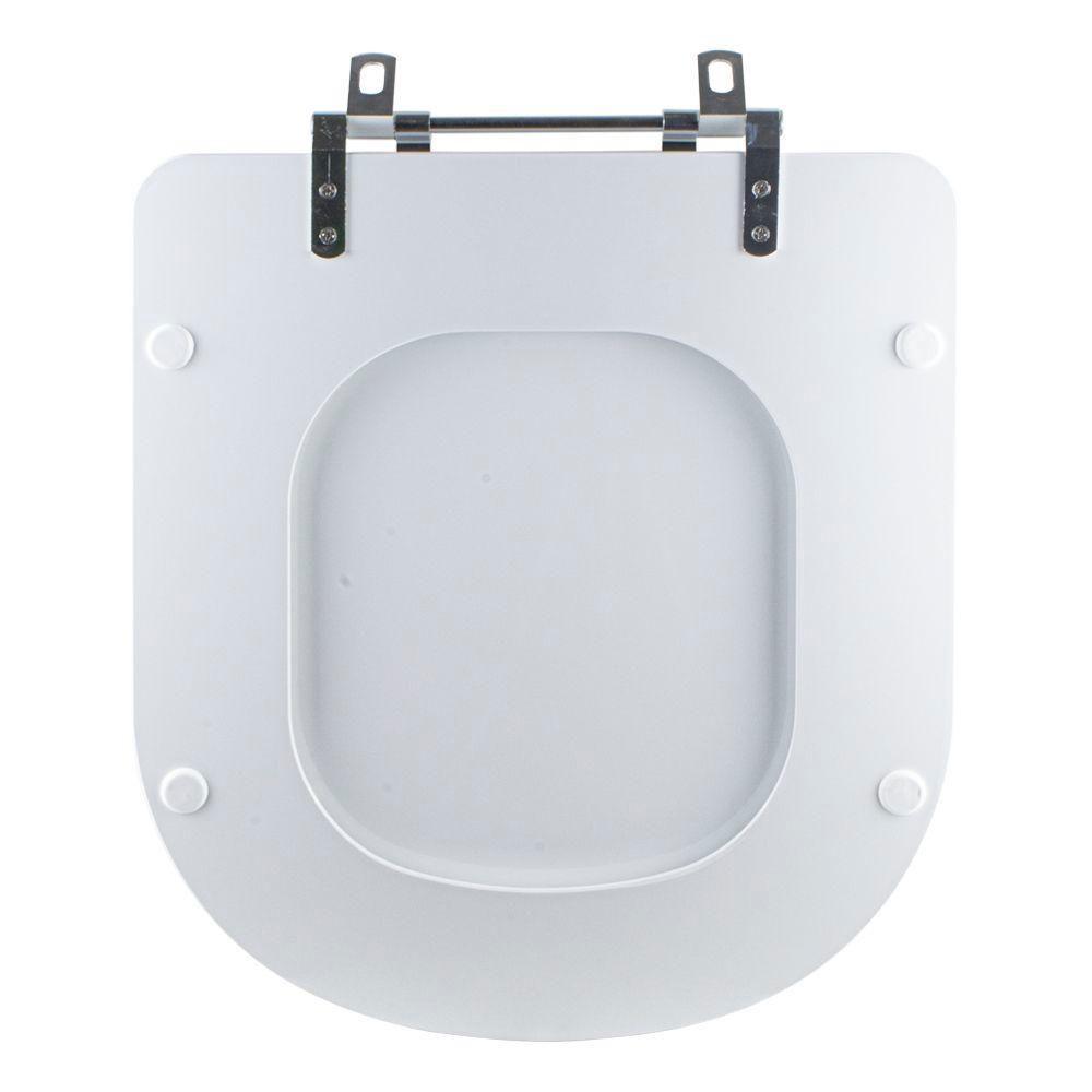 Assento Sanitário Tampa De Vaso Branco Resina Poliester Loren Square Para Bacia Lorenzetti - 5