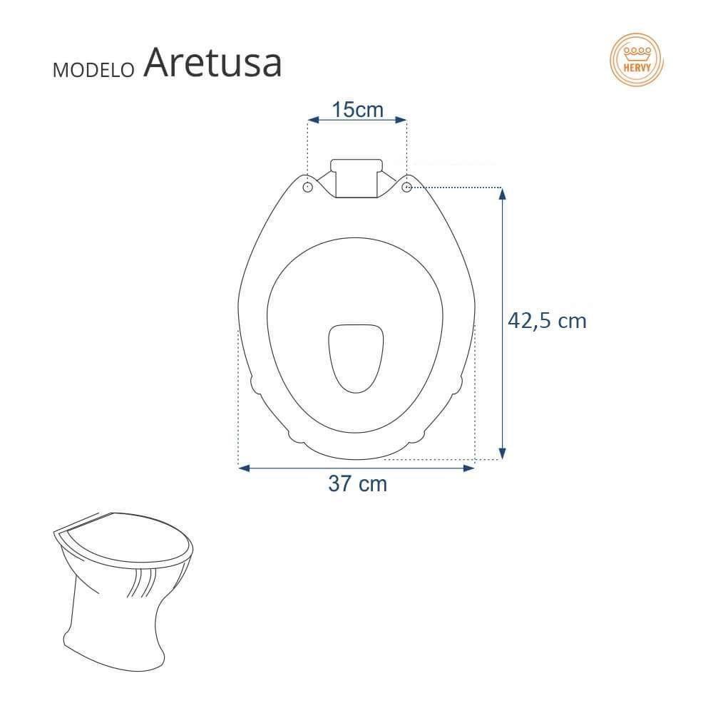 Assento Sanitário Soft Close Aretusa Branco Para Vaso Hervy - 3