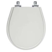 Assento Sanitário Soft Close Aries Cinza Claro Para Vaso Eternit - 1