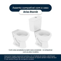 Assento Sanitário Soft Close Aries Cinza Claro Para Vaso Eternit