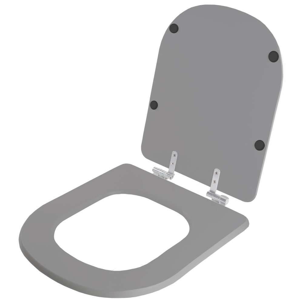 Assento Sanitário Laqueado Soft Close Vogue Plus Cinza Vip (cinza Escuro) Para Vaso Deca - 2