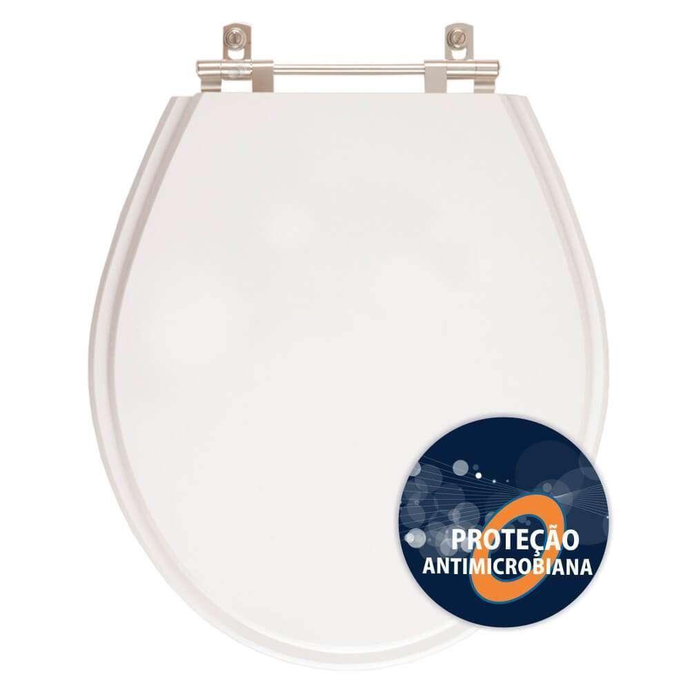 Assento Sanitário Poliester Antibacteriano Ravena Branco Para Vaso Deca - 1