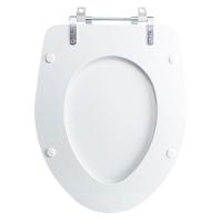 Assento Sanitário Tampa De Vaso Branco Mdf Laqueado Absolute Para Bacia Ideal Standard - 5