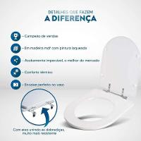 Assento Sanitário Duomo Plus Creme (bege Claro) Para Vaso Deca - 5