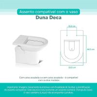 Assento Sanitário Tampa De Vaso Branco Mdf Laqueado Duna Para Bacia Deca - 3