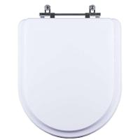 Assento Sanitário Tampa De Vaso Branco Mdf Laqueado Carrara Para Bacia Deca - 1