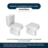 Assento Sanitário Poliester Level Branco Para Vaso Deca