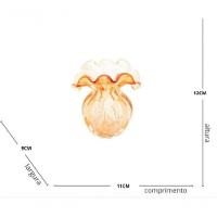 Vaso De Vidro Italy Ambar 11x9x11,5 Cm - Lyor - 2