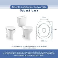 Assento Sanitário Tampa De Vaso Branco Resina Poliester Sabara Para Bacia Icasa - 3
