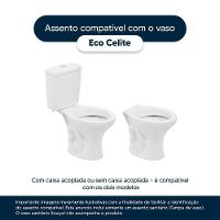 Assento Sanitário Poliester Eco Branco Para Vaso Celite