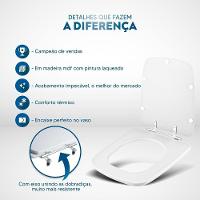 Assento Sanitário Clean Branco Para Vaso Deca - 3