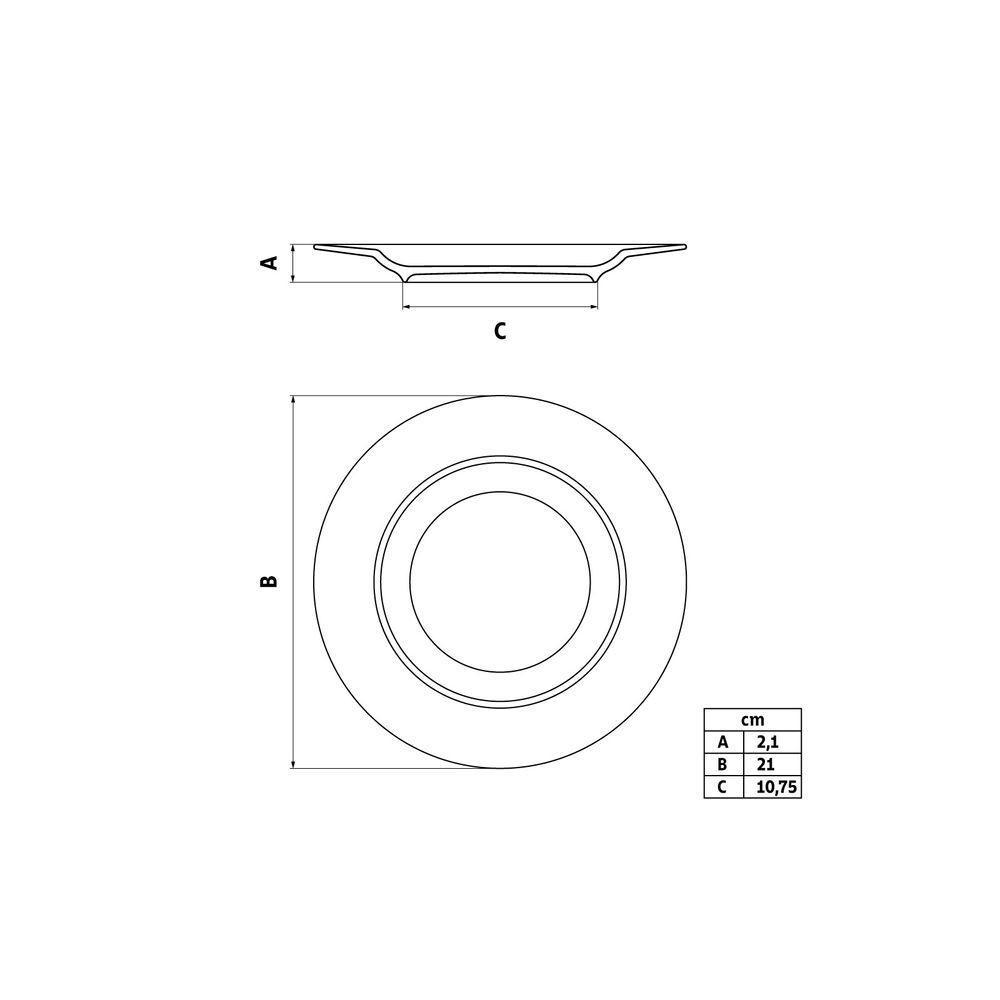 Prato Sobremesa Canyon Porcelana Decorada 19 Cm - Tramontina - 3