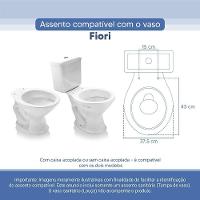 Assento Sanitário Tampa De Vaso Branco Resina Poliester Fiori Para Bacia Fiori - 3