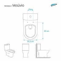 Tampa De Vaso Vesúvio Branco Para Bacia Icasa 6lpf - 5