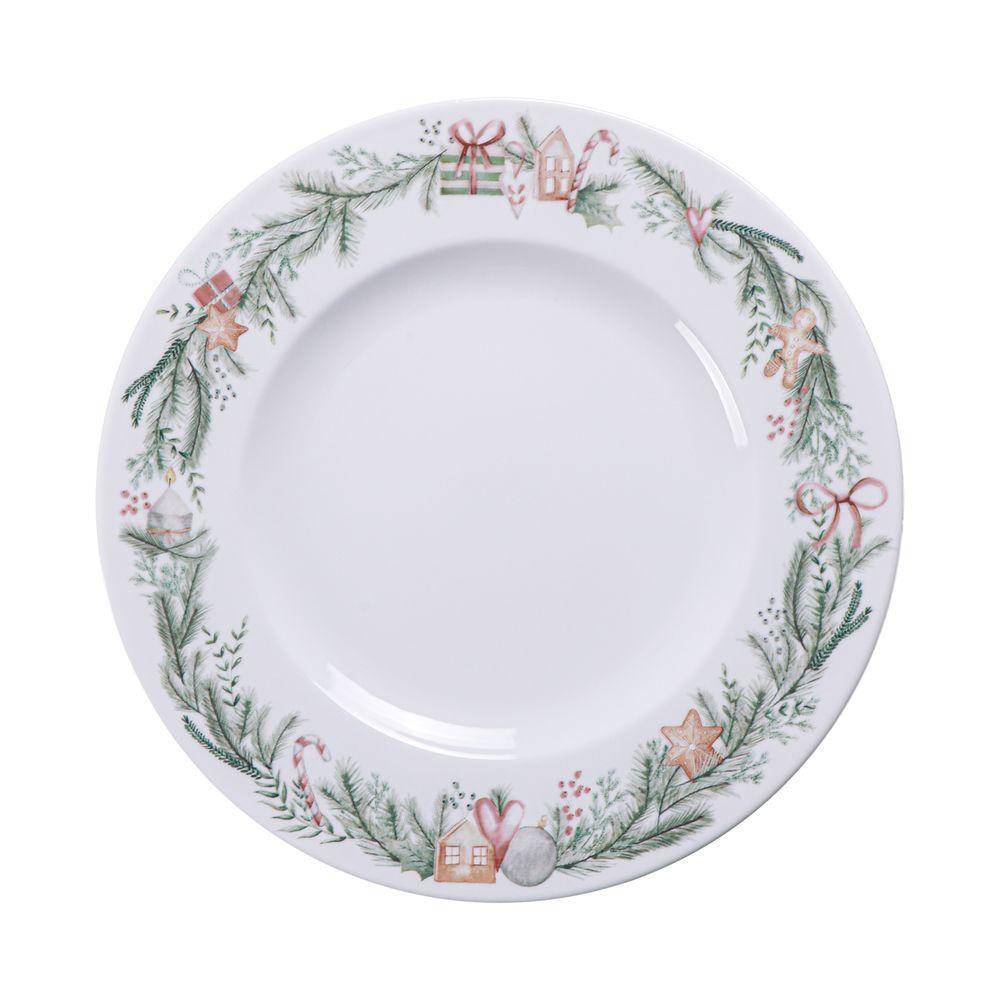 Prato Panetone Tramontina Noite Feliz Em Porcelana Decorada 28 Cm - 9