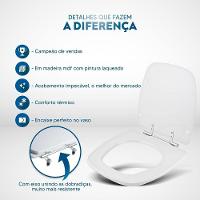 Assento Sanitário Laqueado Flex Branco Para Vaso Deca - 3