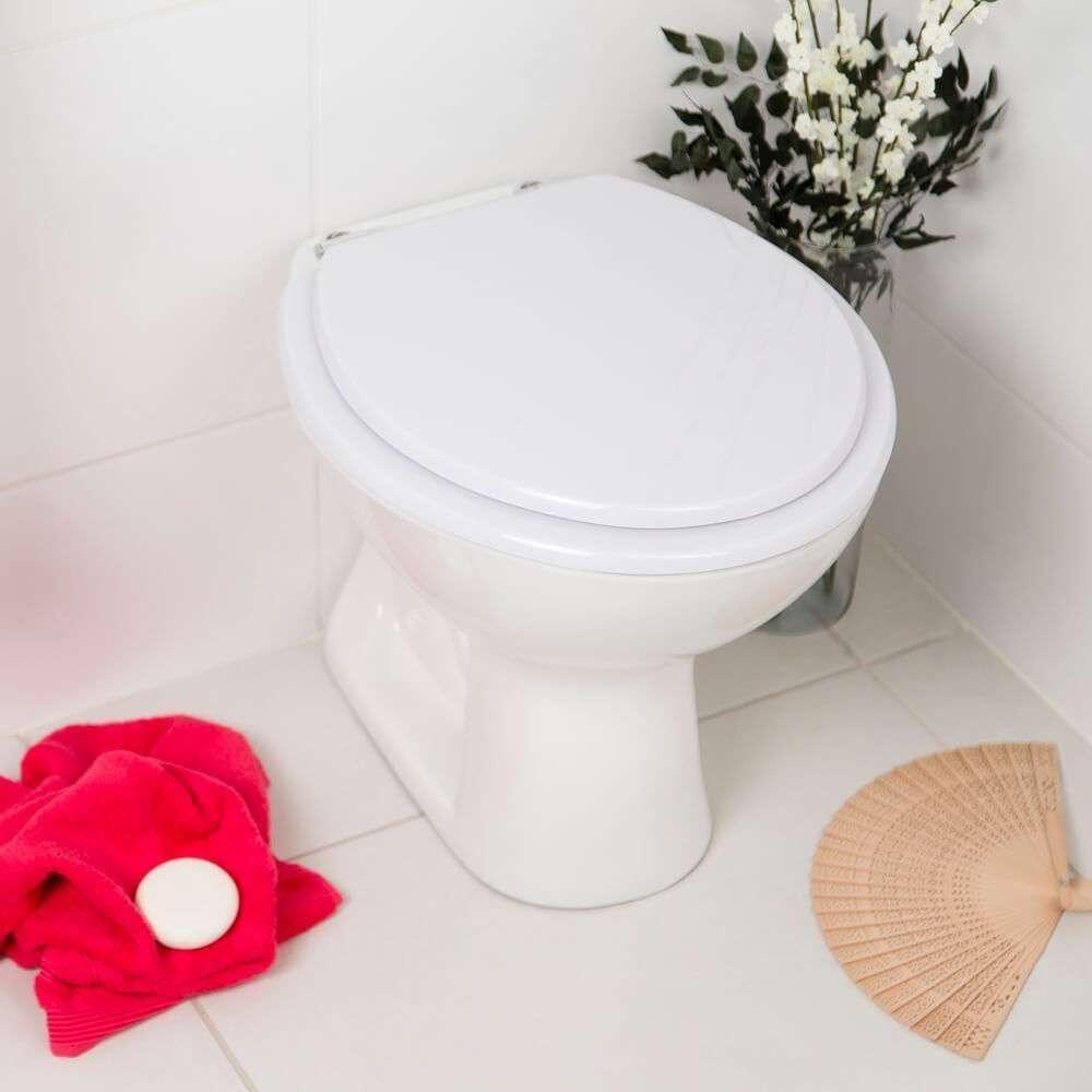 Assento Sanitário Poliester Sabará Branco Para Vaso Icasa - 6