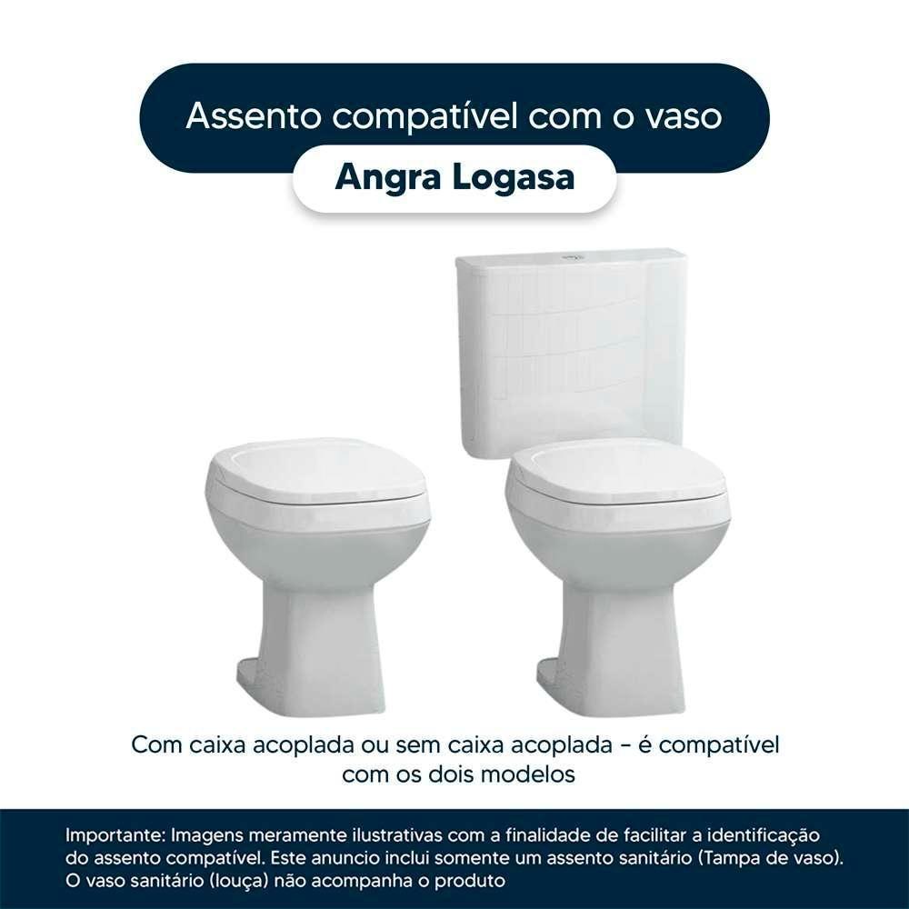 Assento Sanitário Angra Branco Para Vaso Logasa - 4