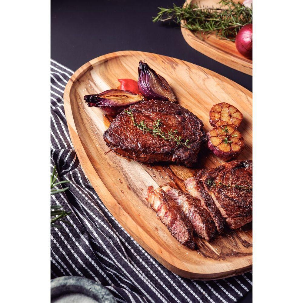 Bandeja Organica Churrasco Tramontina Em Madeira Teca Fsc Com Acabamento Em óleo Mineral 44x33 Cm - 6