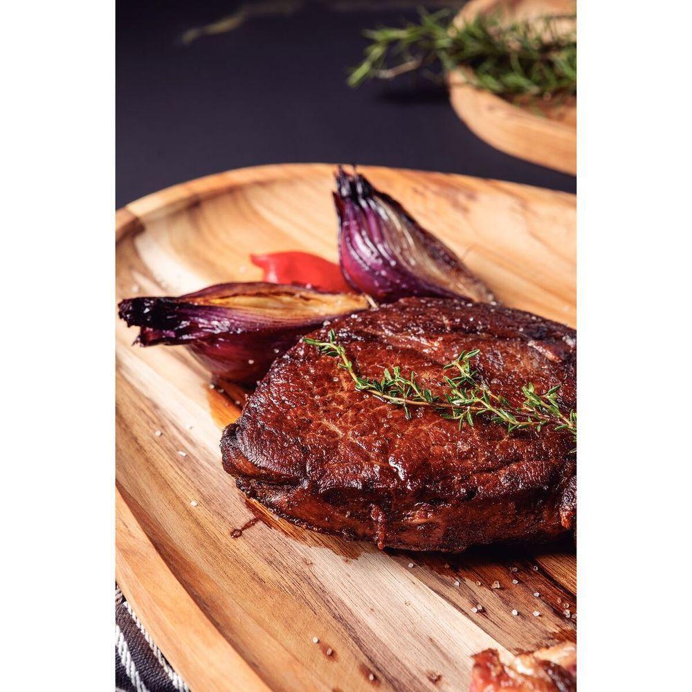 Bandeja Organica Churrasco Tramontina Em Madeira Teca Fsc Com Acabamento Em óleo Mineral 44x33 Cm - 9