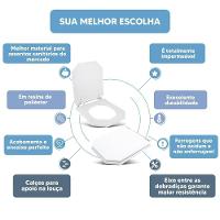 Assento Sanitário Tampa De Vaso Branco Resina Poliester Atrium Para Bacia Incepa