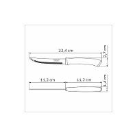 Faca Para Churrasco Tramontina Felice Com Lâmina Em Aço Inox Com Fio Microsserrilhado E Cabo De Polipropileno Azul 5 Pol - 10