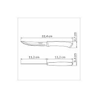 Faca Para Churrasco Tramontina Felice Com Lâmina Em Aço Inox Com Fio Liso E Cabo De Polipropileno Azul 5 Polegada - 5