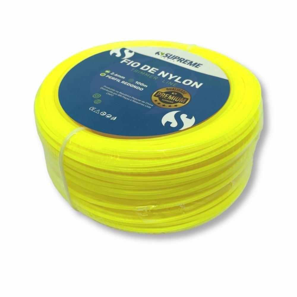 Fio De Nylon Para Roçadeiras 2.6mm Redondo 100 Metros - 1