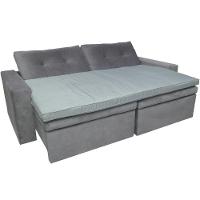 Pillow Top Para Sofá Reclinável 10cm 220x100cm Cinza - 1