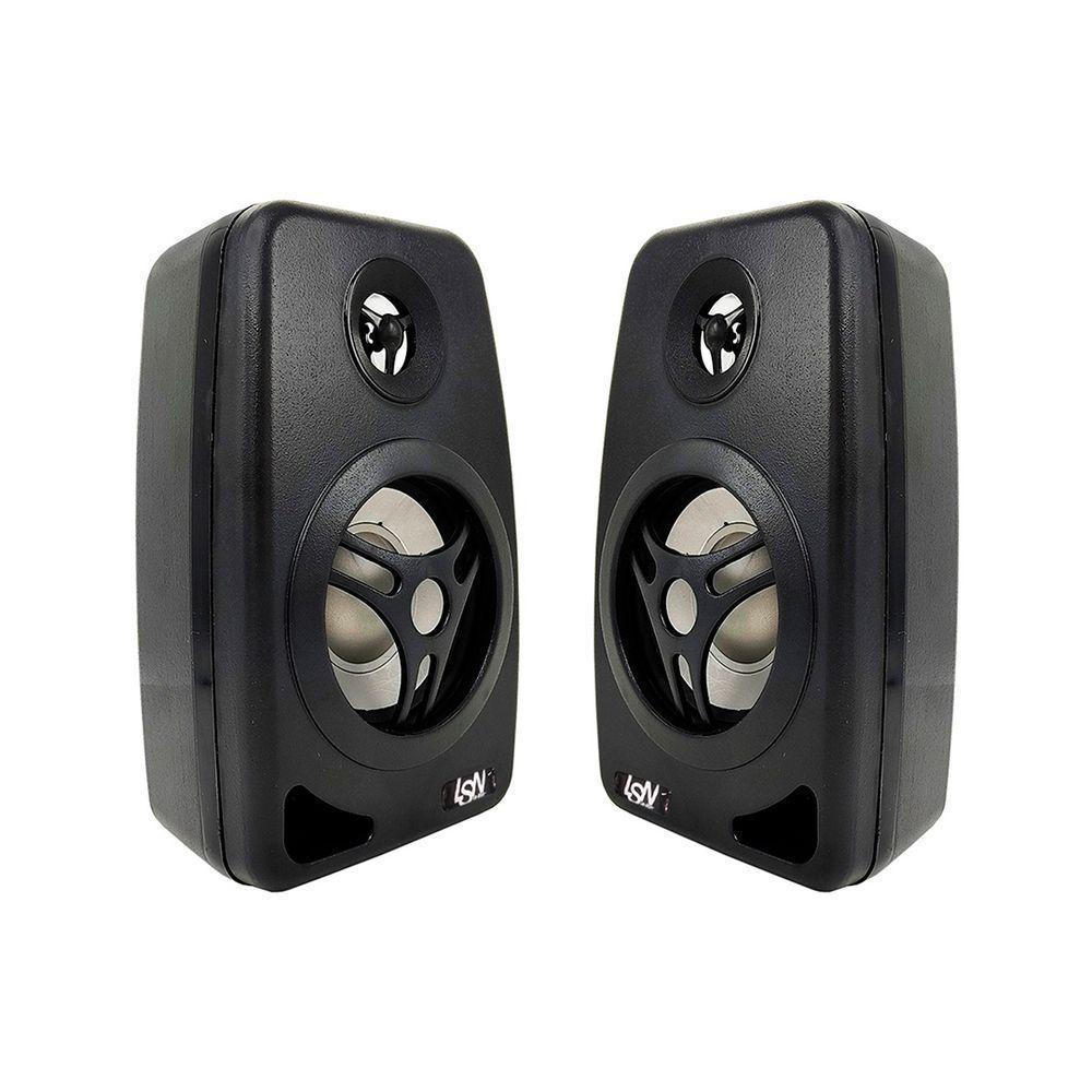 Par Caixa De Som Ambiente 4pol 70w 8r Preta Leson - 1