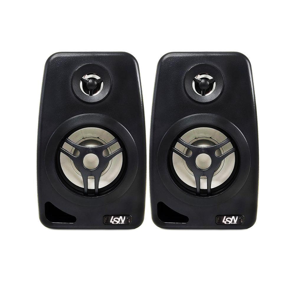 Par Caixa De Som Ambiente 4pol 70w 8r Preta Leson - 4