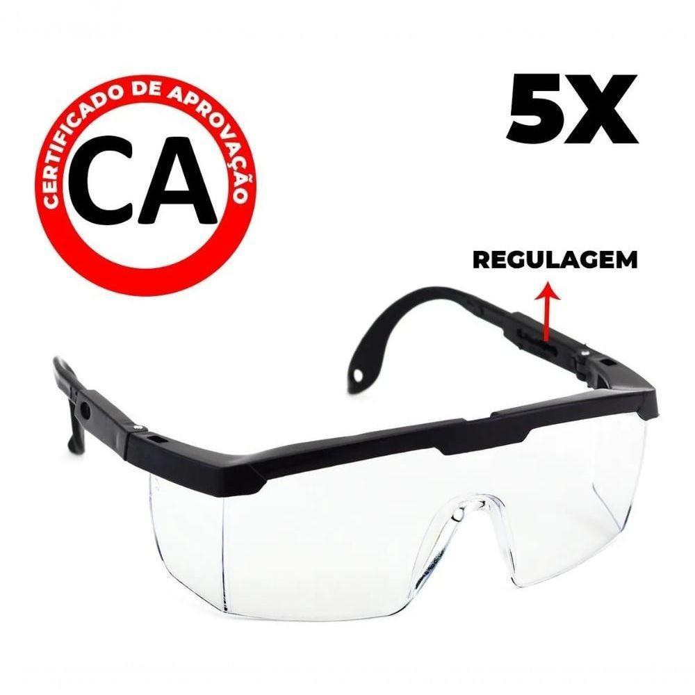 5 óculos De Proteção Epi Enfermagem Hospital Envio Imediato - Un - 5 [f103] - 2