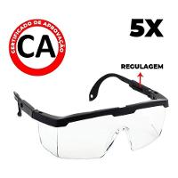 5 óculos De Proteção Epi Enfermagem Hospital Envio Imediato - Un - 5 [f103] - 2