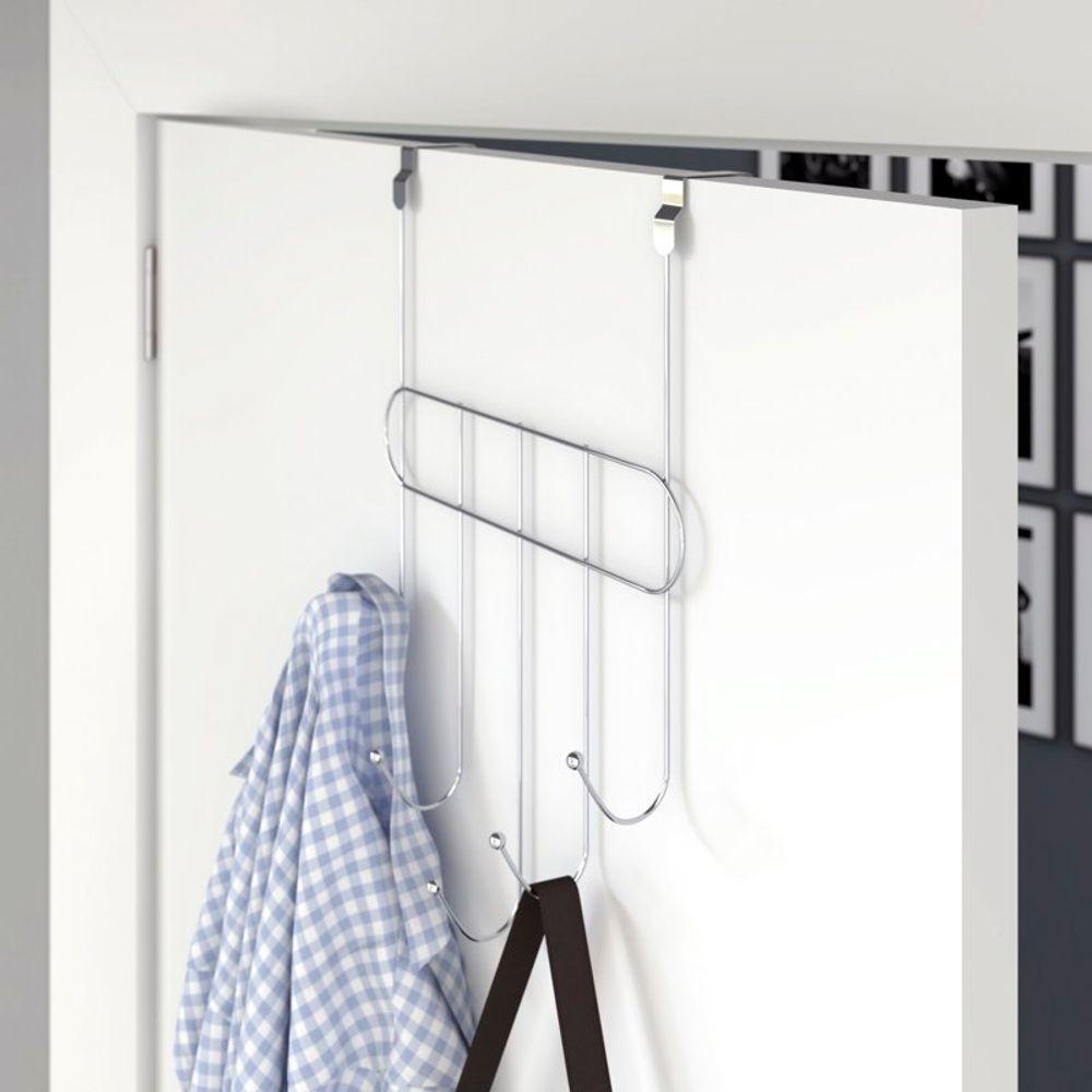 Cabide Multiuso De Porta 5 Ganchos - Stolf Cromado - 2