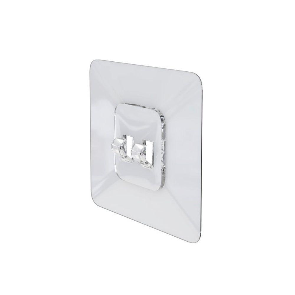 Porta Papel Higiênico Banheiro Para Dois Rolos Com Adesivo - Stolf Preto - 1