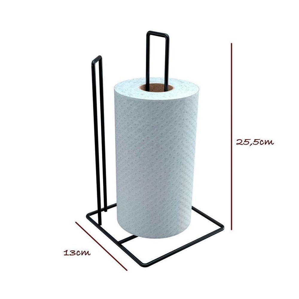 Porta Rolo De Papel Toalha Em Aço - Stolf Preto - 3