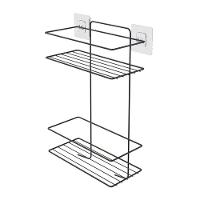 Porta Shampoo Duplo Banheiro Com Adesivo - Stolf Preto - 1