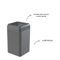 Porta Escovas E Creme Dental Com Divisória - Stolf Cinza - 2