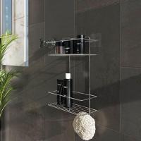 Porta Shampoo Duplo Banheiro Com Adesivo - Stolf Cromado - 2