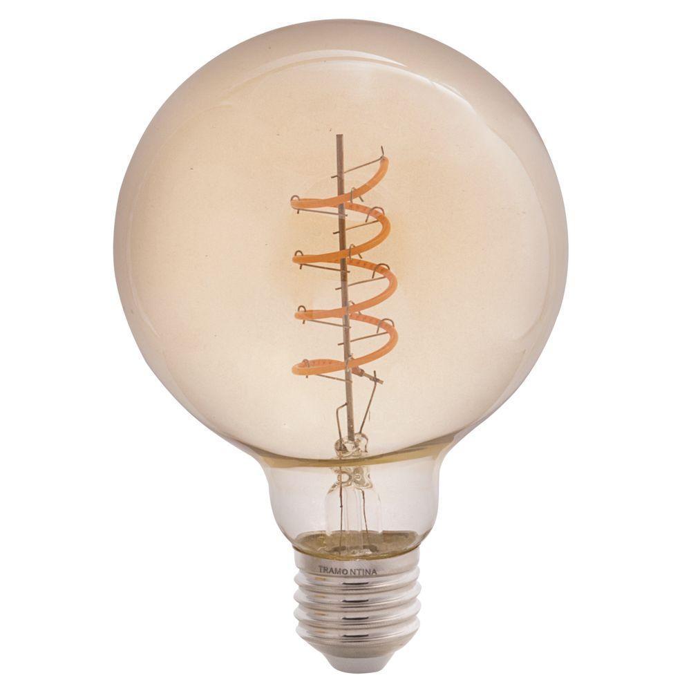 Lâmpada Led De Filamento Espiral Tramontina G95 4 W 2200 K Luz Amarela âmbar - 4
