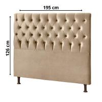 Cabeceira Cristal 195x126cm Para Cama Box Js Móveis Castor - 6