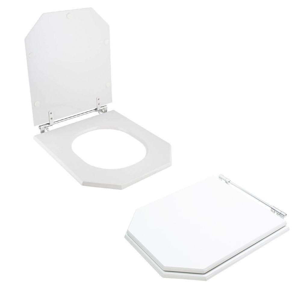Assento Sanitário Tampa De Vaso Branco Mdf Laqueado Atrium Para Bacia Incepa - 2