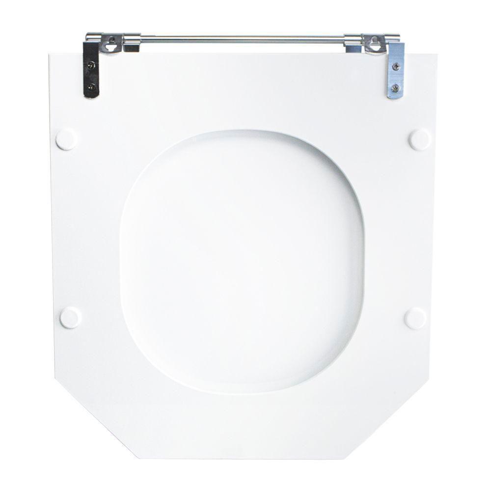 Assento Sanitário Tampa De Vaso Branco Mdf Laqueado Atrium Para Bacia Incepa - 5