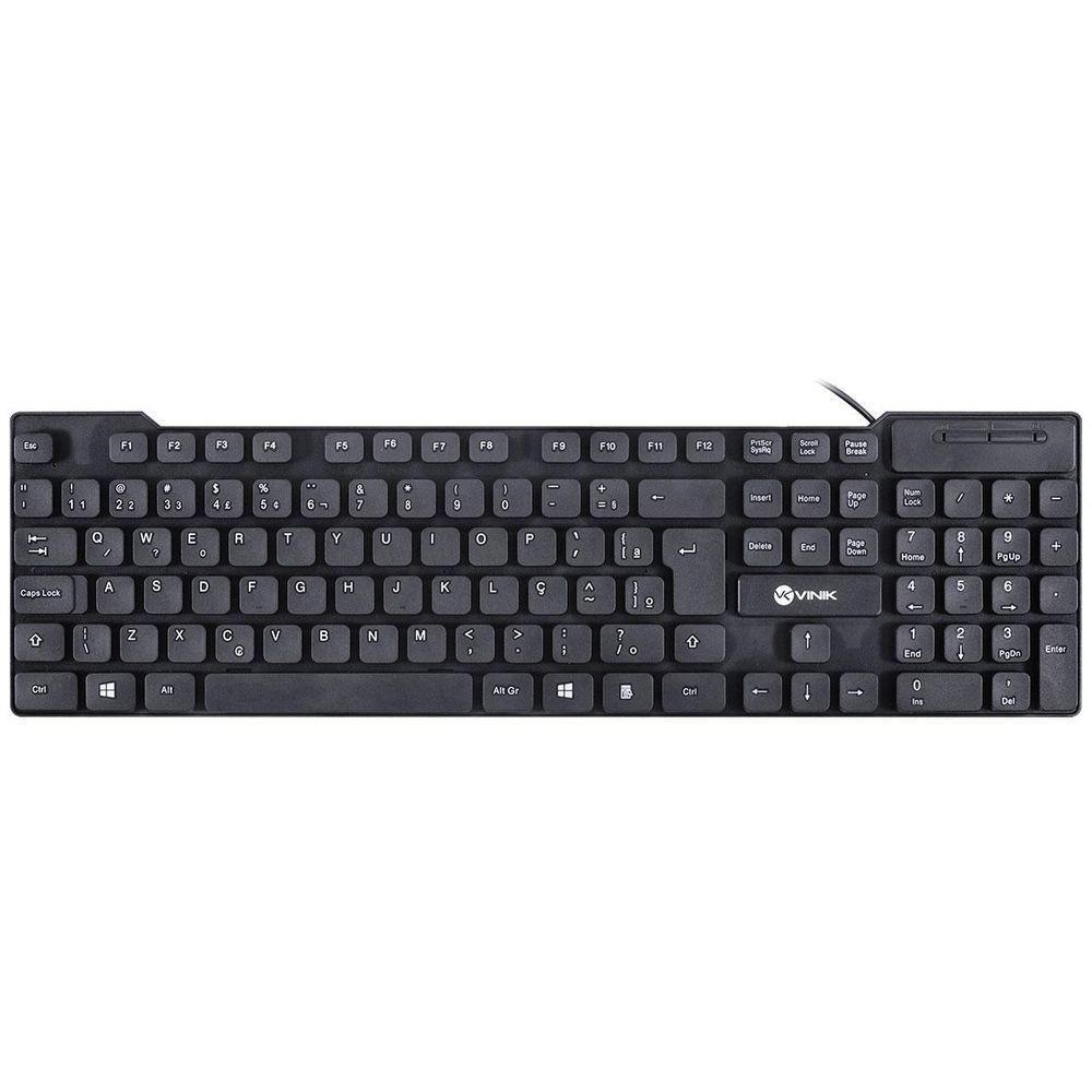 Teclado Usb Dynamic Chocolate Abnt2 Cabo 1.8m Preto - Vinik - 1