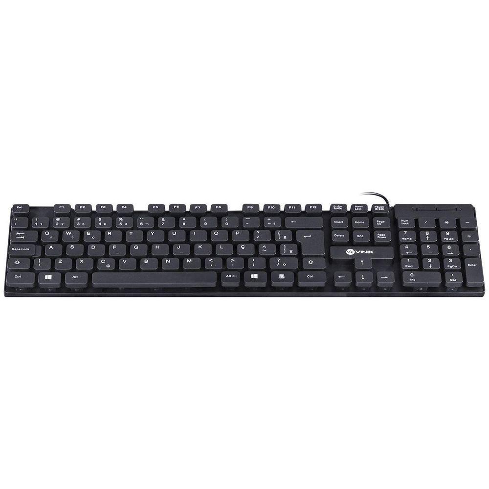 Teclado Usb Dynamic Chocolate Abnt2 Cabo 1.8m Preto - Vinik - 5