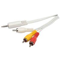 Cabo P2 4c + 3 Rca 1,8 Metros Niquel Para Ipod - 1