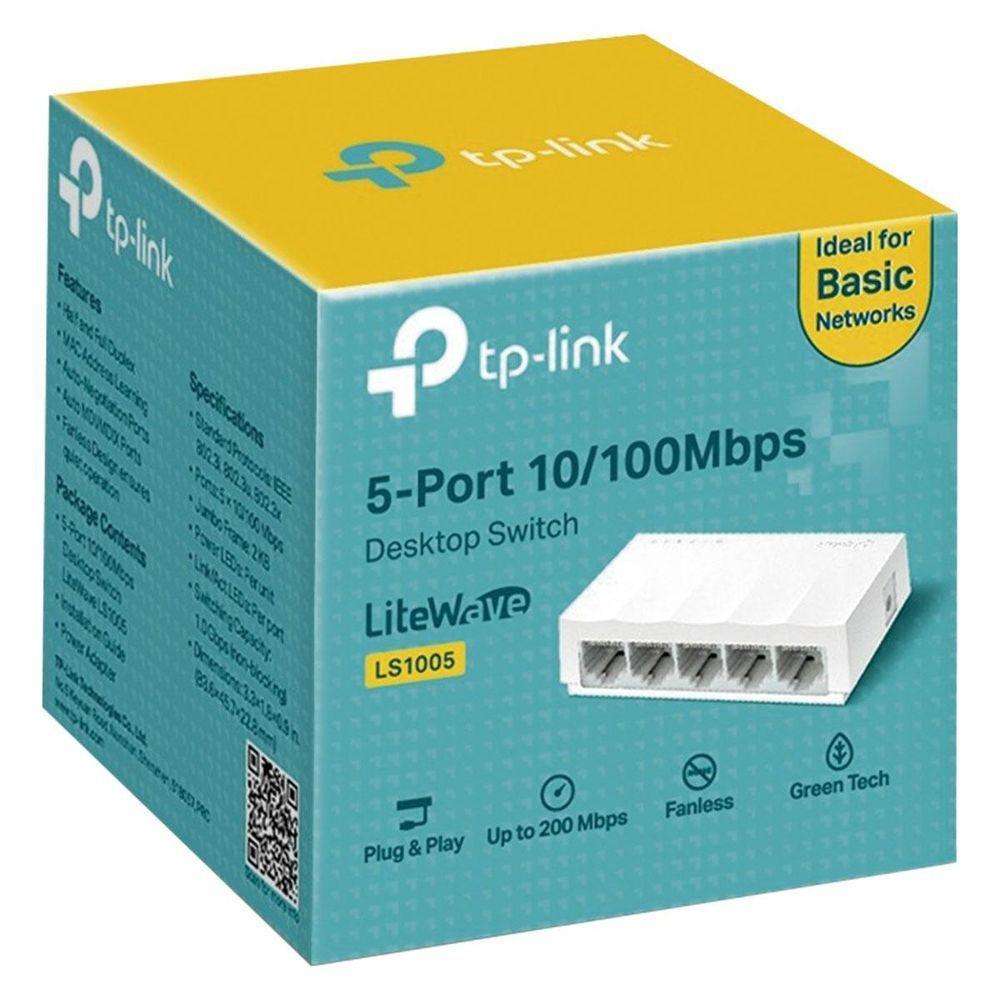 Switch De Mesa C- 5 Portas Fast 10-100 Mbps Ls1005 Smb - 6