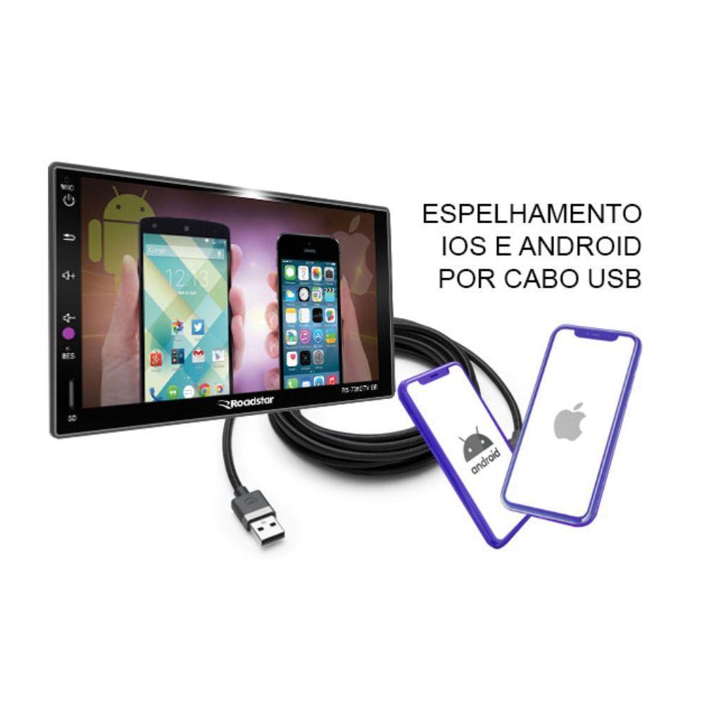 Central Multimidia Roadstar Rs606br 7 Mp6 Com Tv Digital - 4