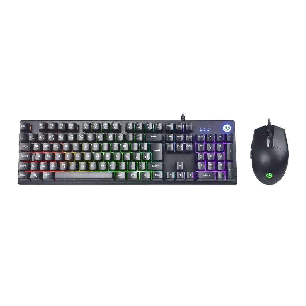 Kit Teclado + Mouse Gamer Usb Hp Km300f - 1